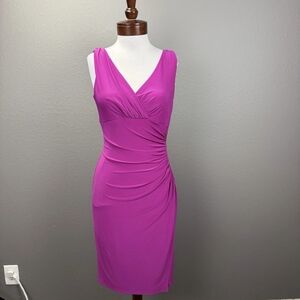Vibrant Sleeveless Magenta Dress